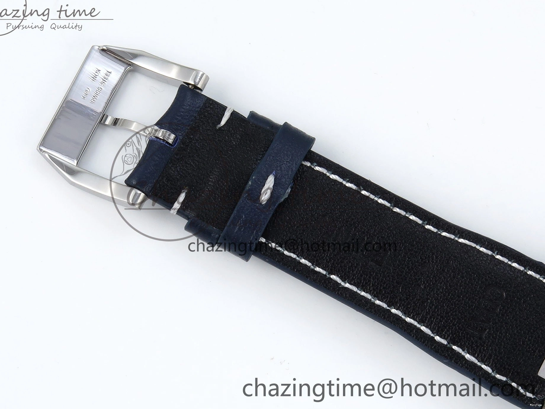 MIROTIME 0508 DailyWear Pilot Mark XX BLSF 1:1 Best Edition Blue Dial on Blue Leather Strap MIYOTA 7022